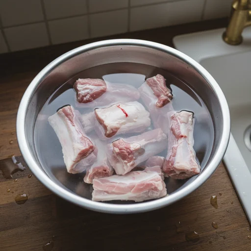뼈 손질과 핏물 제거