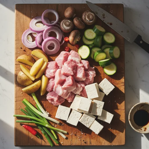 재료 준비 및 손질: 맛있는 찌개의 시작