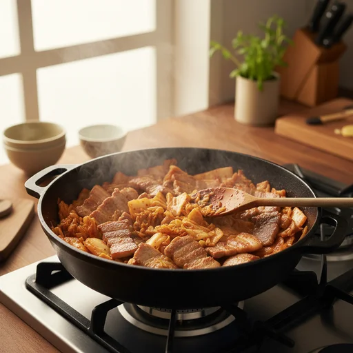 김치와 돼지고기 볶기: 감칠맛의 비결
