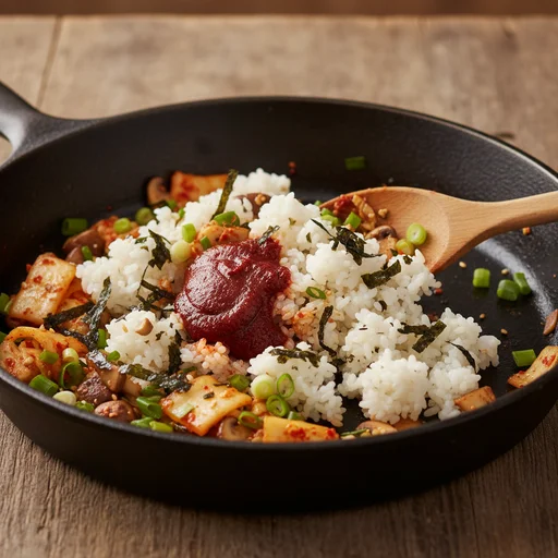 밥과 양념 넣고 고루 섞기