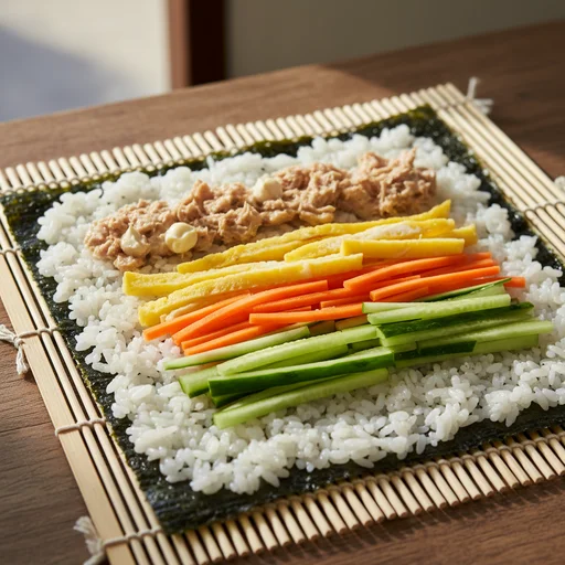 김밥 말기 기본
