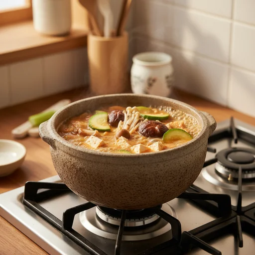 재료 넣고 보글보글 끓이기